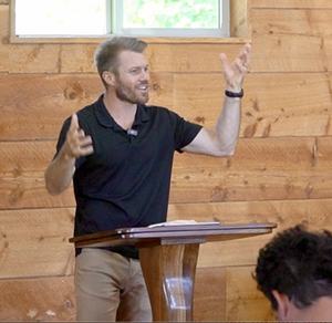 Charlie at the Pulpit